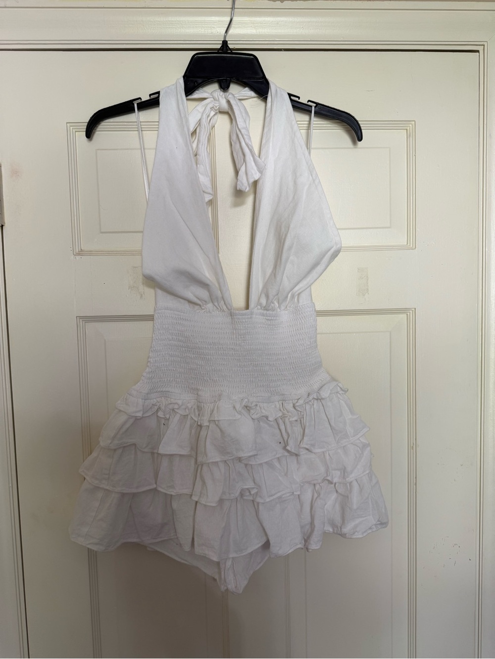 Idem Ditto White Ruffle Romper - M